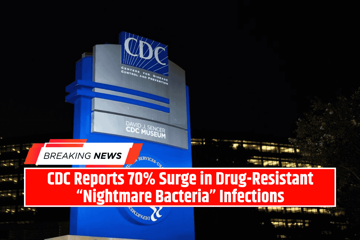 CDC Reports 70% Surge in Drug-Resistant “Nightmare Bacteria” Infections